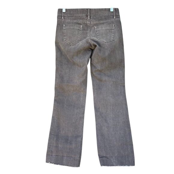 Banana Republic Gray Jeans Women’s Size 2 Classic Straight Leg Distressed Hem - Picture 5 of 9